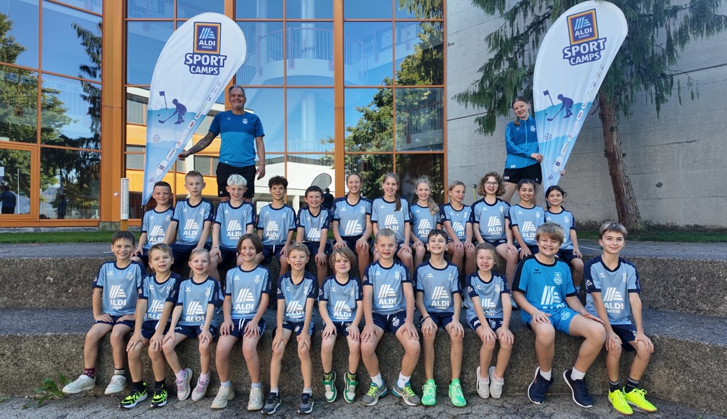 Gruppenfoto des ALDI Sportcamps in Diepoldsau 2026