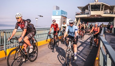 Jubiläumsrundfahrt um den See am 50. Bodensee-Radmarathon