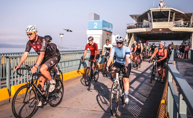 Jubiläumsrundfahrt um den See am 50. Bodensee-Radmarathon