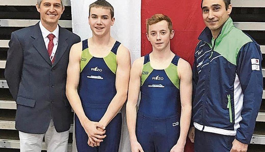 Präsentierten sich international von der besten Seite: (v. l.) Csaba Zsákai, Marton Kovacs, Elia Hasler und Sebastien Darrigade.