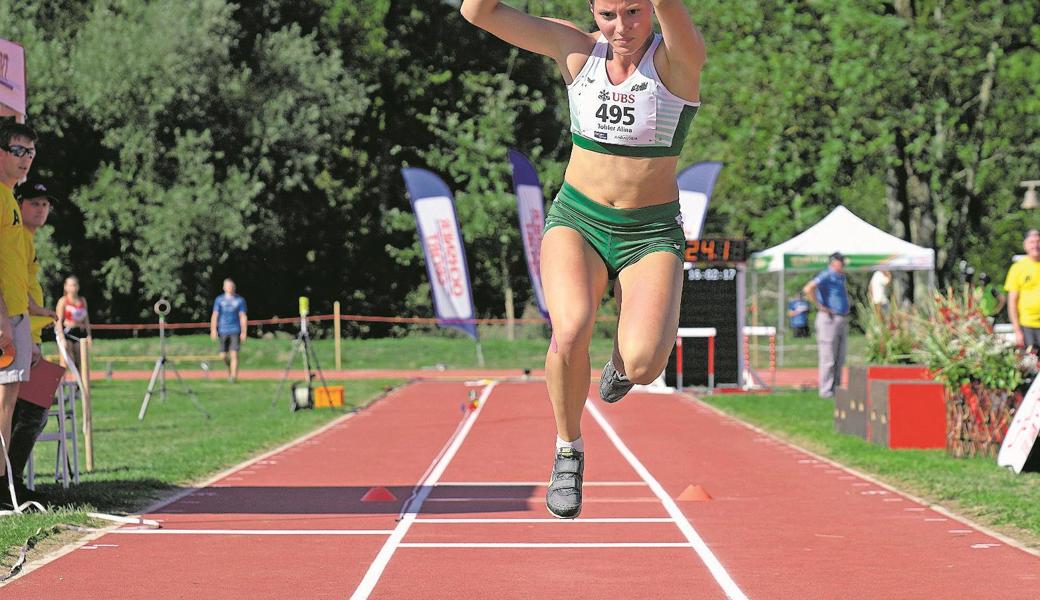 Dreispringerin Alina Tobler wurde ihrer Favoritenrolle gerecht und sprang nahe an ihre persönliche Bestleistung. 