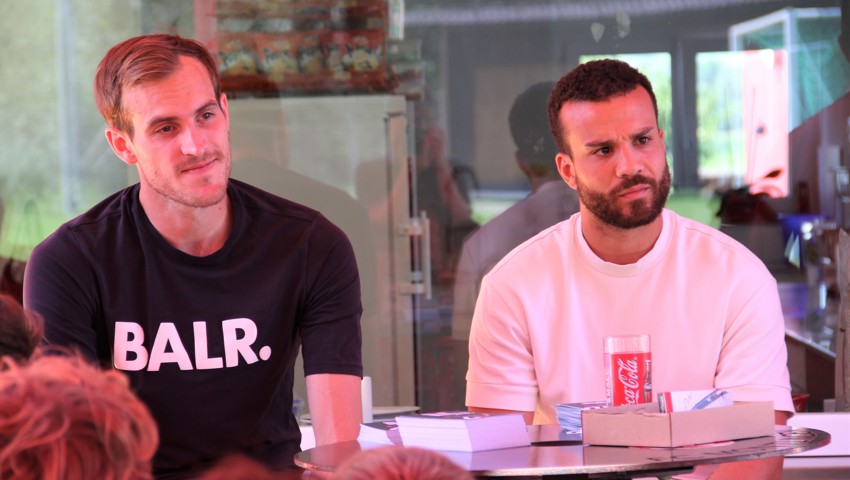 Fabian Schubert (links) und Nicolas Lüchinger in Montlingen. Fabian Schubert (links) und Nicolas Lüchinger in Montlingen.
