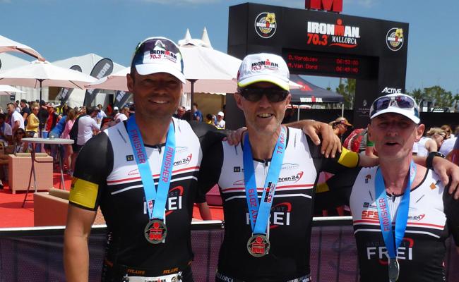 Am Mallorca Ironman  persönliche Zeiten erreicht