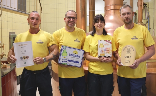 Sonnenbräu freut sich über zwei internationale Gold-Auszeichnungen