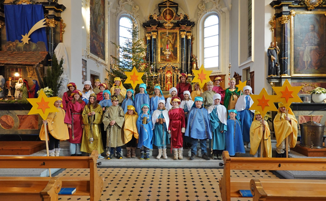 Im Berggebiet waren 31 Sternsinger und Sternsingerinnen unterwegs