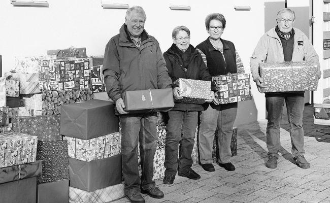 Weihnachtspäckli auf dem Weg  nach Osteuropa