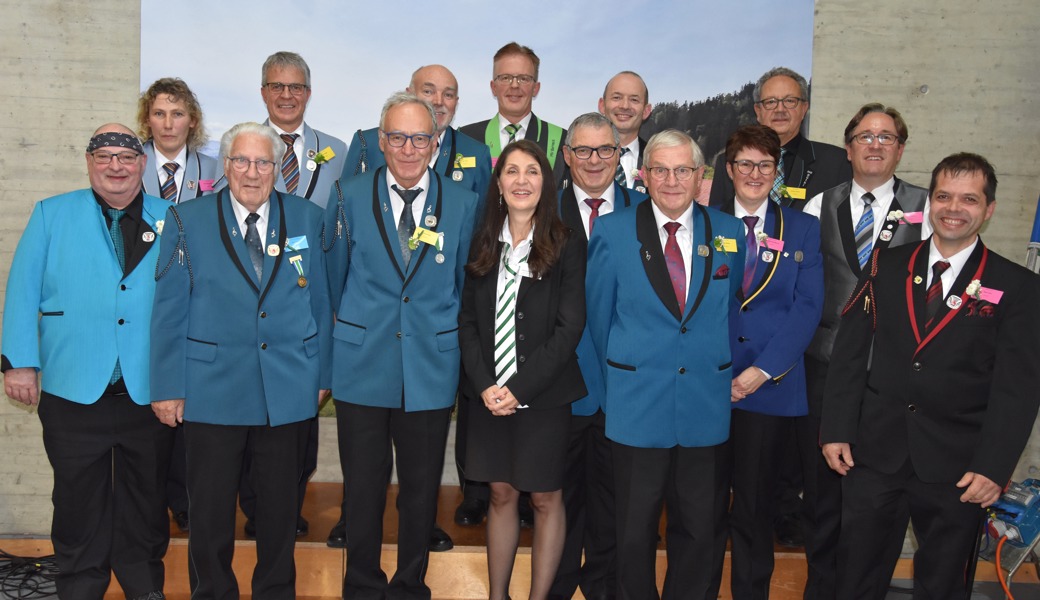 Verdiente Musikantinnen und Musikanten aus dem Kreis Rheintal.