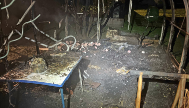 Gewächshaus ausgebrannt: Mutmasslich waren Brandstifter nachts am Werk