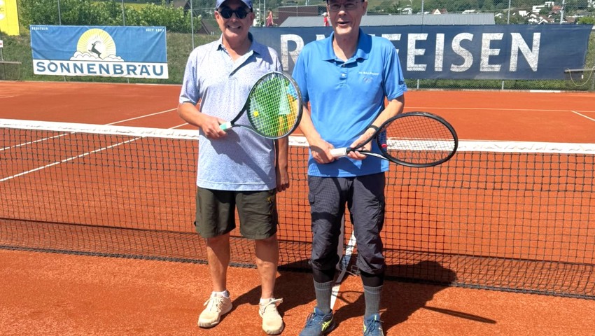 David Grüninger (rechts) gewann die Kategorie 60+ im Final gegen René Metzler.