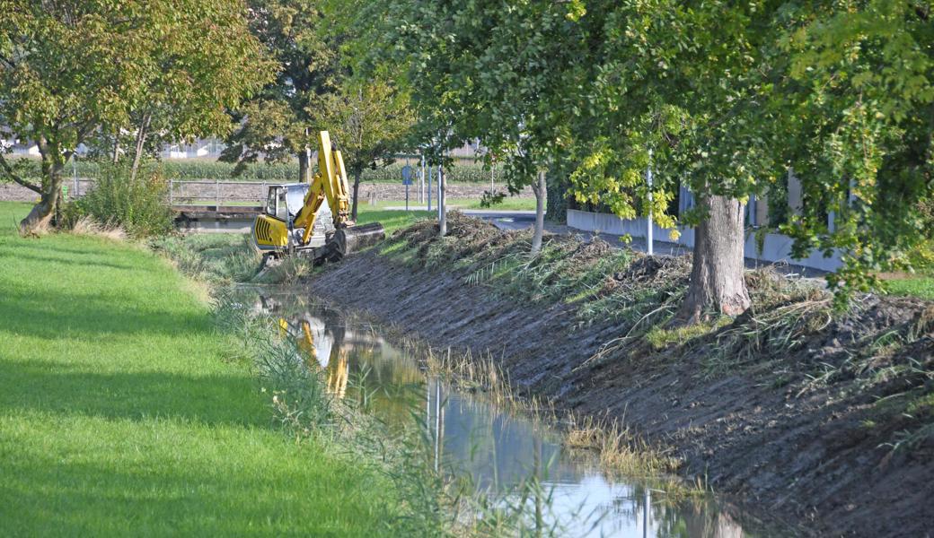 Nachdem der Bagger da war: Der Äächeli an der Grenze zwischen den Gemeinden Au und Berneck.