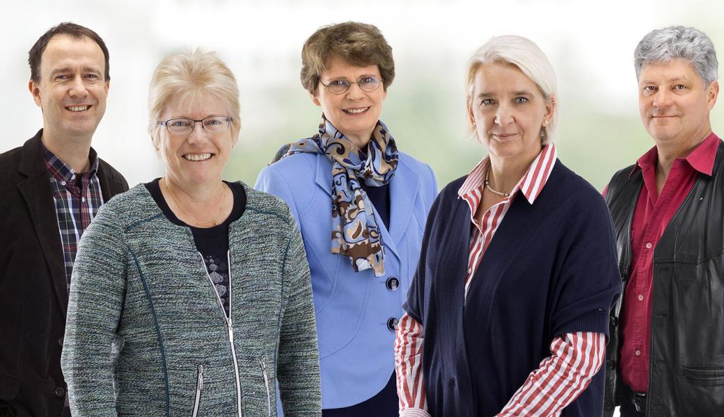 Ivo Silvestri (v. l.), Beatrice Schaefer, Margrit Kessler, Sabine Greiser und Benno B.A. Stadler.