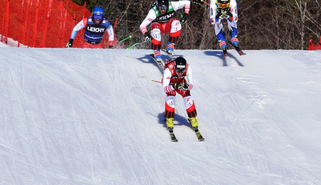 Marc Bischofberger (l.) war im Achtelfinal schon vor dem Zielsprung geschlagen.