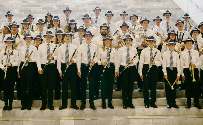 Spielgemeinschaft Jugendmusik Heiden und Lake View Junior Band stellten sich der Weltbühne