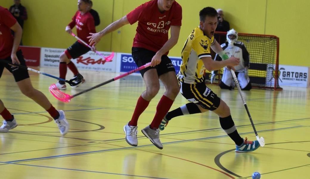 Die Gators mit Marc Stieger (rechts) gewannen gegen Bülach erstmals überhaupt in einem Playoff-Halbfinalspiel. Im Auswärtsspiel mussten sie allerdings die Segel streichen. 