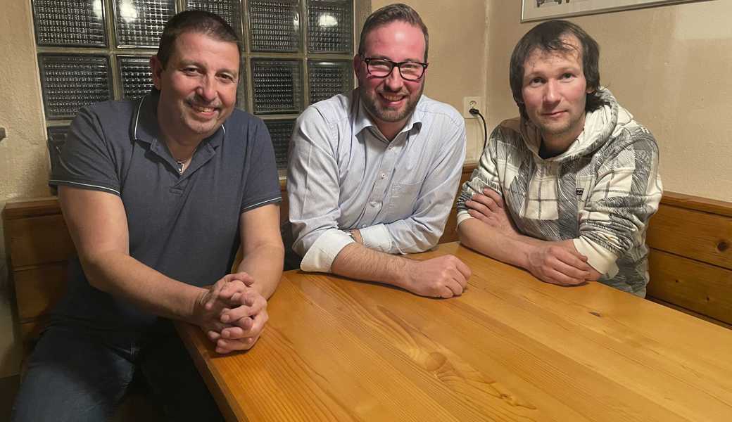 Neuer Vorstand der SVP Rüthi (von links): Christoph Frei, Michael Göldi und Pius Jüstrich.