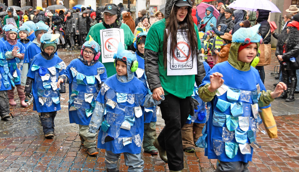 Schmudo im Städtli: Die Kinder waren munter wie die Fische im Wasser