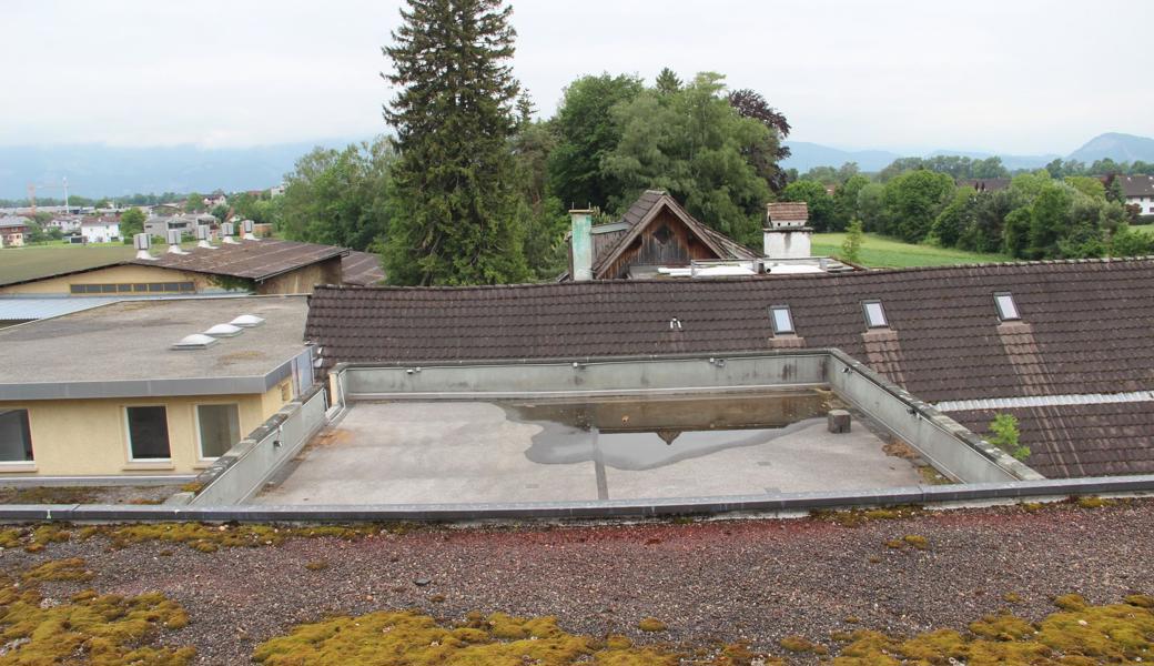 Der Hoteltrakt von oben.