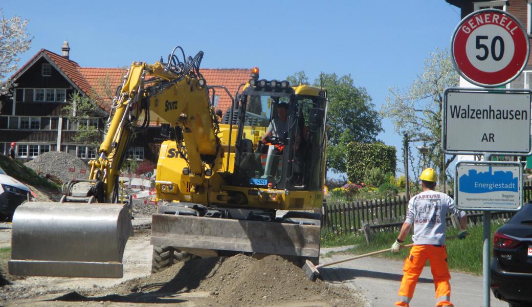Im untersten Abschnitt der Auerstrasse in Walzenhausen sind in den kommenden Monaten intensive Bauarbeiten im Gange.