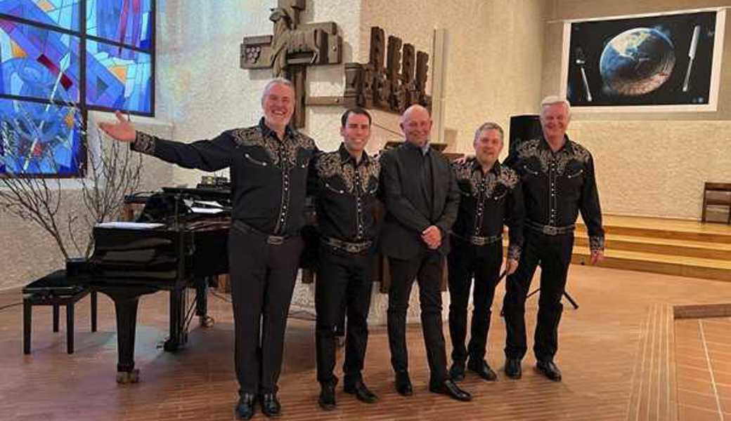 The Vocal Band: (v. l.) Christian Büchel, Alois Wille, Alesh Puhar, Martin Gratzer und Wolfgang Hödl.