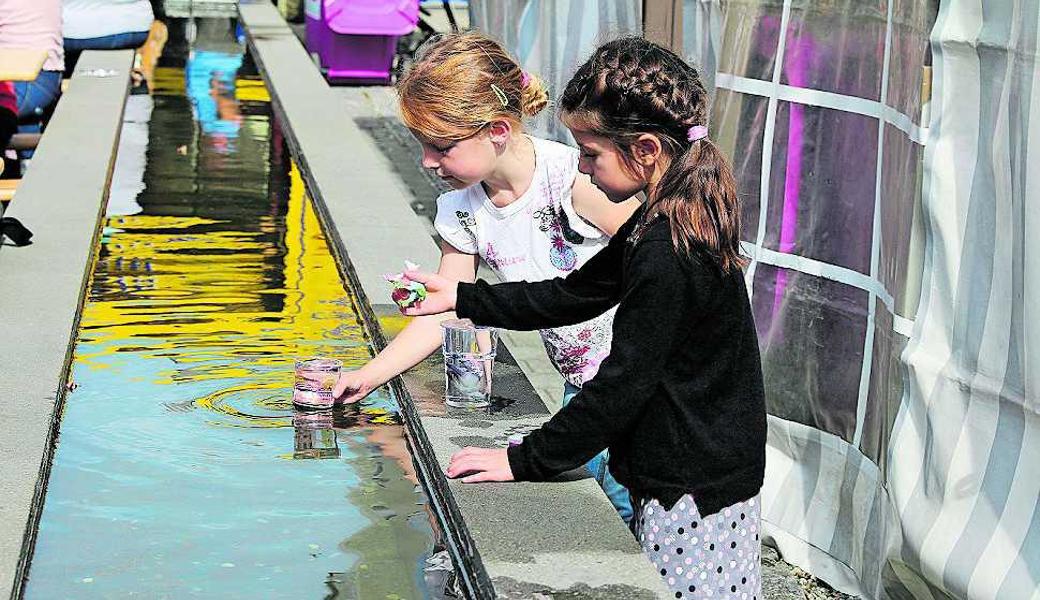 Wasserspiele an der Sonne.