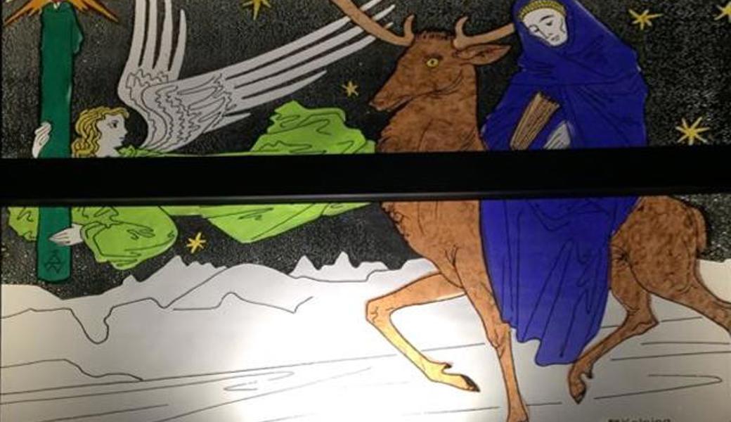 Dieses Adventsfenster im Jakobihus zeigt im Jahr 2018 das  «Steakaborawibli». Dieses Adventsfenster im Jakobihus zeigt im Jahr 2018 das  «Steakaborawibli».