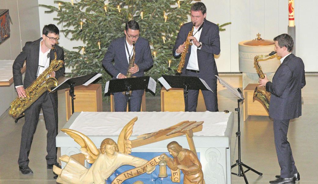 Das Saxofonquartett Multiphonix mit (v. l.) Rafael Frei, Fabio Devigili, Lukas Simma und Tom Hirlemann spielte vielfältig.