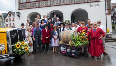 OK und Sponsoren des Bernecker Torkelfests unterwegs auf Werbetour