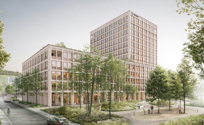 In Kürze geht es los: Baustart für das bis zu 50 Meter hohe neue Zentrum Anker West der Leica Geosystems
