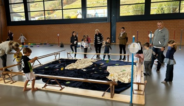Kinder beteiligten sich am Winterzauber in der Stäpflihalle