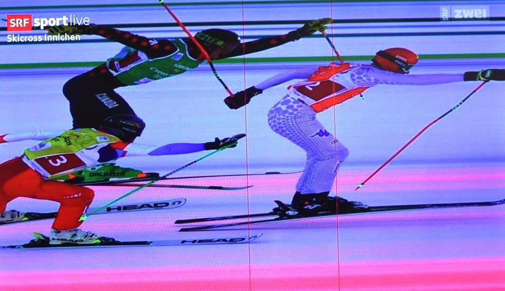 Marc Bischofberger: Knappes Viertelfinal-Out gegen Reece Howden und Siegmar Klotz (von links).