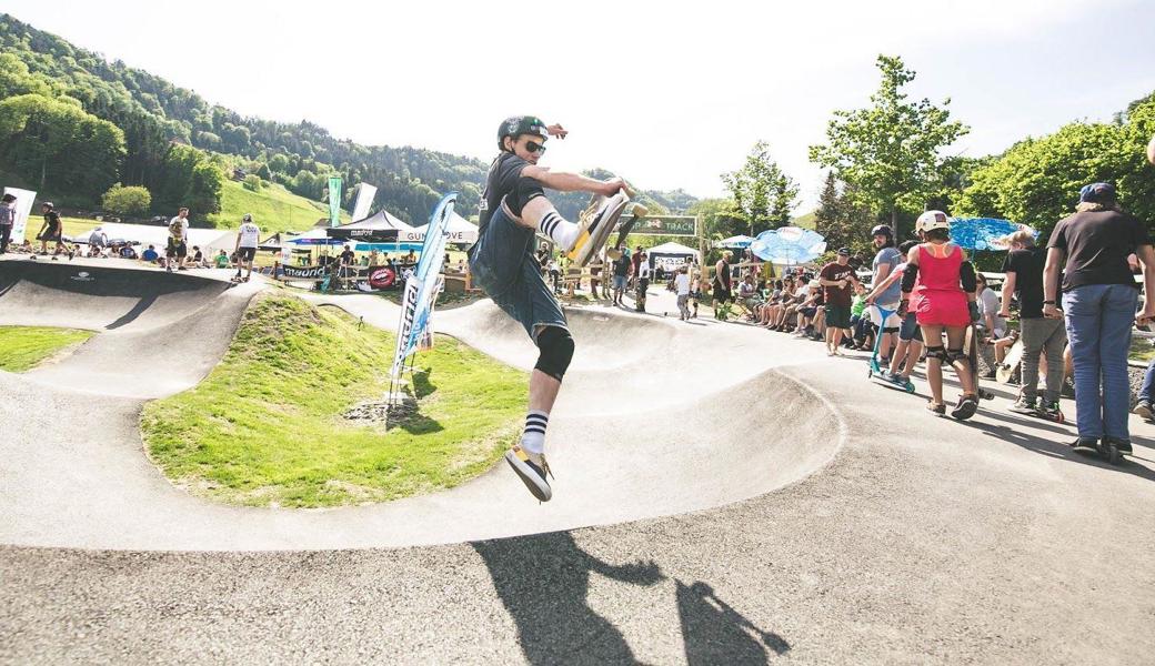 Keine Tricks auf dem Pumptrack Mittelrheintal in Berneck.