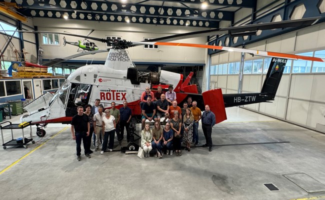 Giva Mitglieder besichtigen Rotex Helicopter AG