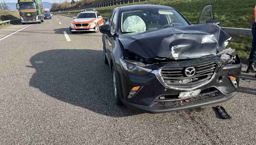Der Unfall auf Höhe Rorschacherberg passierte beim Abbremsen.