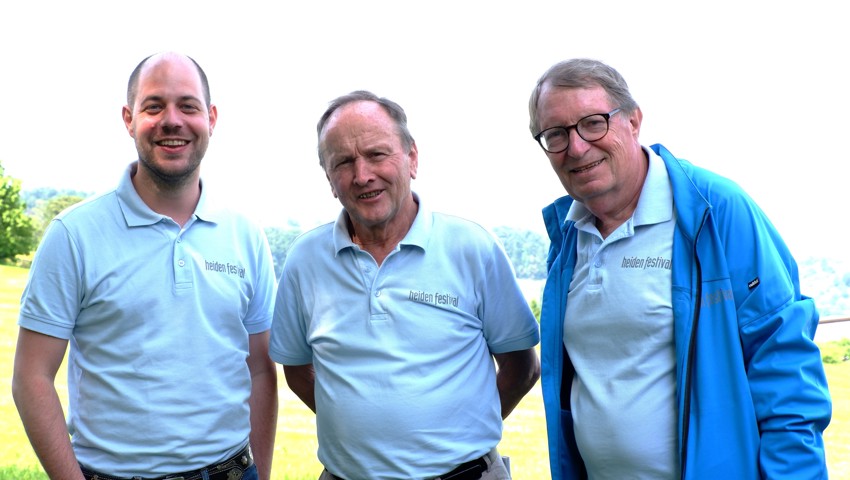 Der Kern des Organisationskomitees: Laurent Girard (Intendant), Max Frischknecht (Präsident) und Peter Widmer (Administration).