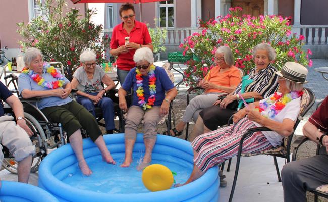 Poolparty im Geserhus