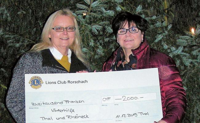 Lions Club Rorschach unterstützt Winterhilfe
