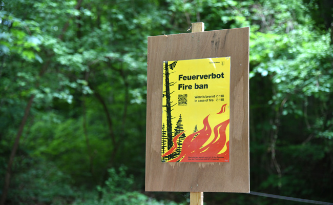 Im oberen Rheintal gilt weiterhin ein Feuerverbot im Wald und in Waldesnähe