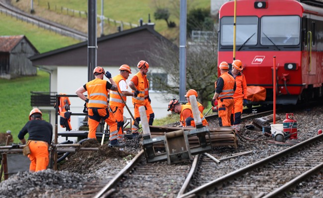 Die Gaiserbahnstrecke zwischen Altstätten und Gais bleibt bis und mit Mittwoch gesperrt