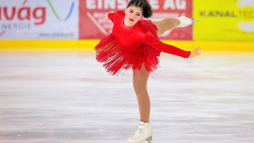 Alina Fraefel vom Eislaufverein Mittelrheintal. Alina Fraefel vom Eislaufverein Mittelrheintal.