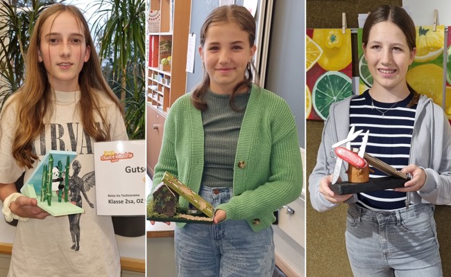 Drei Mädchen bastelten die schönsten Handyhalterungen