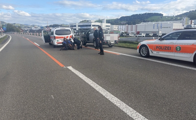 Autoklau in Oberriet: Polizei verhaftet Dieb nach wilder Flucht auf der Autobahn A1