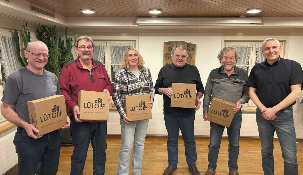 Schon lange mit dabei: (v. l.) Marcel Vorburger, Hansruedi Zuber, Sonja Rohner, Giuliano Scruzzi, Fredi Durot und Martin Dietsche.