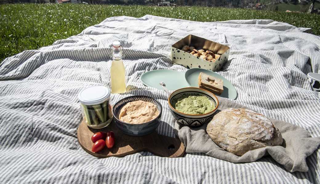 Zeit draussen verbringen: Ein Picknick bietet Genuss und Geselligkeit in der Natur.