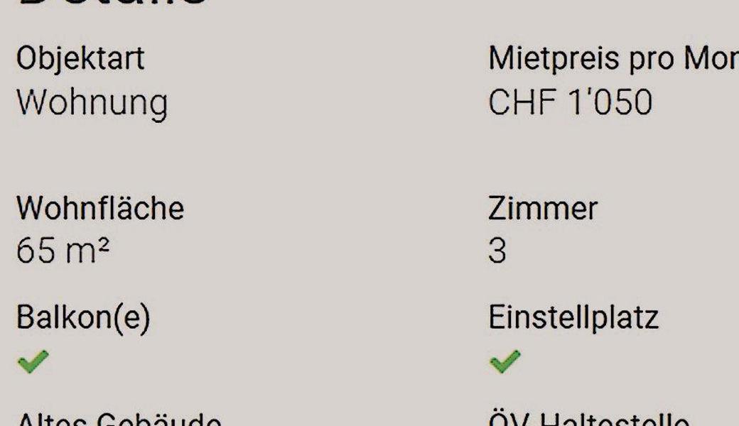 3-Zimmer-Wohnung in Altstätten 1968. 