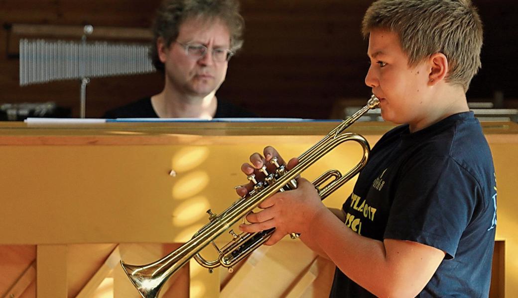 Letztes Jahr spielte auch der junge Rüthner Trompeter Manuel Heeb am Wettbewerb.