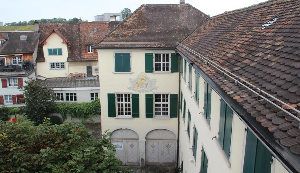 Blick aus dem Prestegg-Nordflügel aufs Museumsareal.