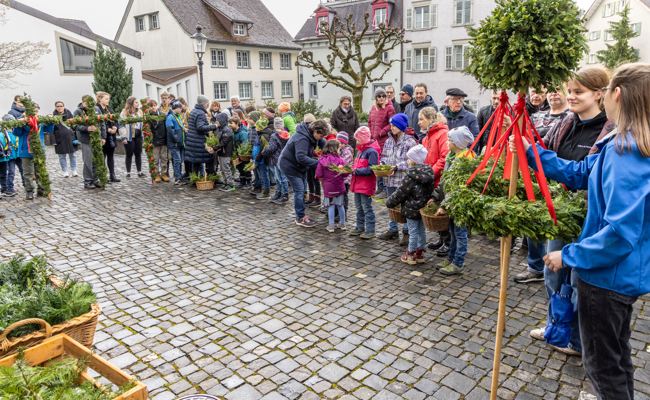 Gläubige Katholikinnen und Katholiken gedachten dem Einzug Jesu nach Jerusalem