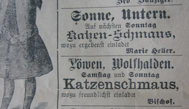 Heute undenkbar: Katzenschmaus-Inserat