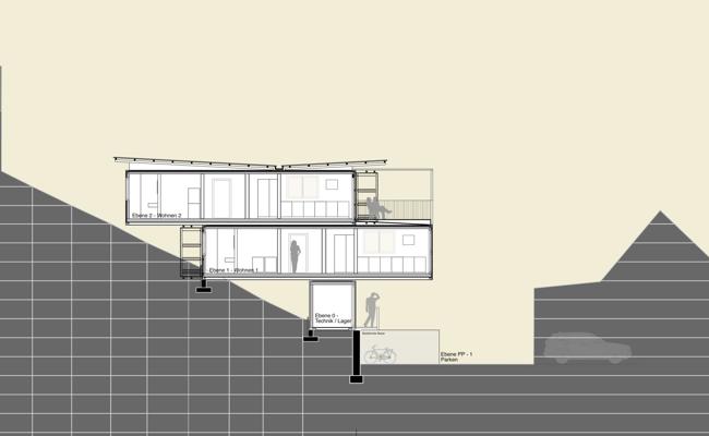 Ein Haus aus lauter Containern